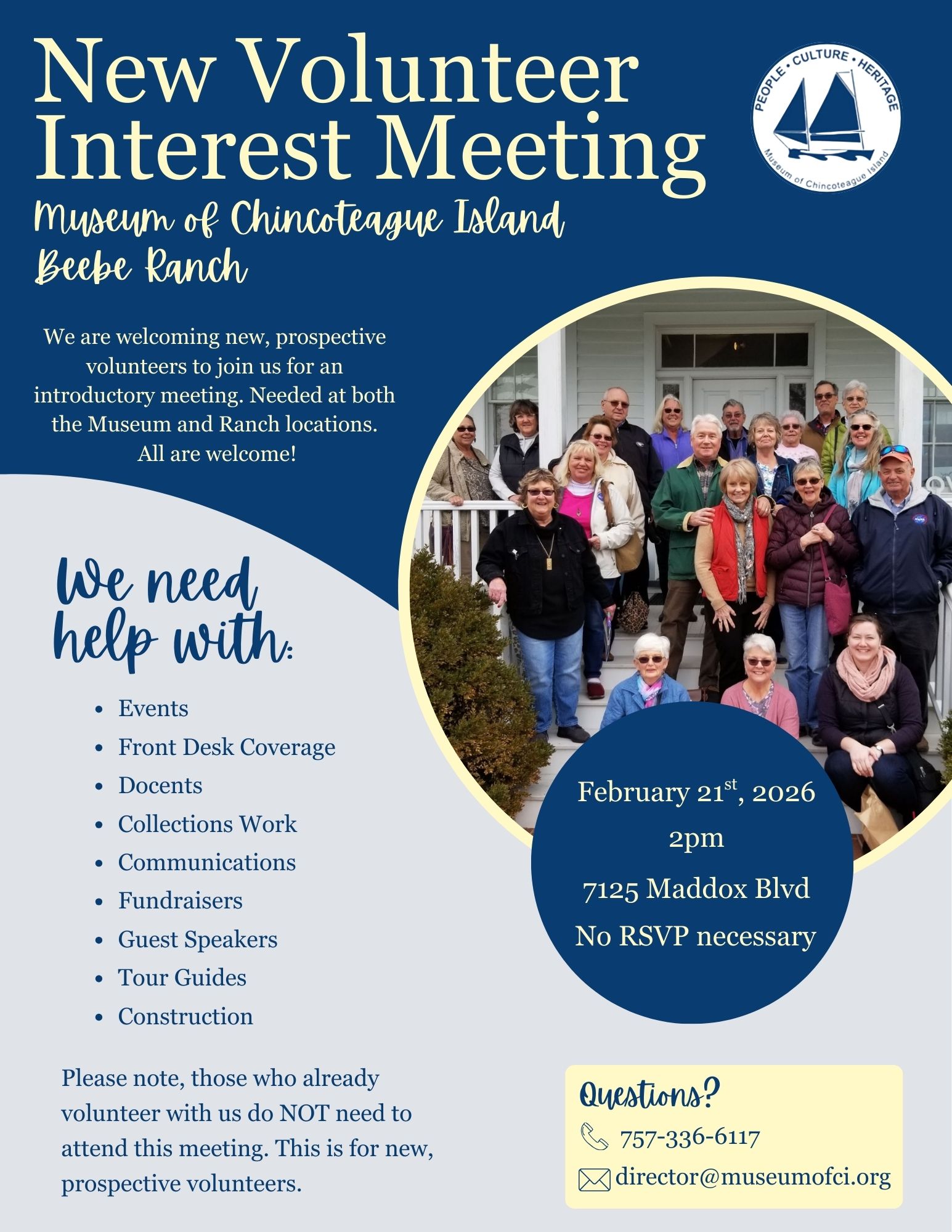 New Volunteer Interest Meeting Event